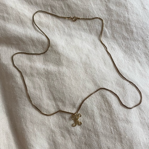 Lisbeth Jewelry Initial “K” Necklace with Box Chain - Picture 2 of 6